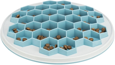 Trixie Slowfeeding Platehive Kunststoff / Tpr / Tpe Grau / Blau 30X30 CM